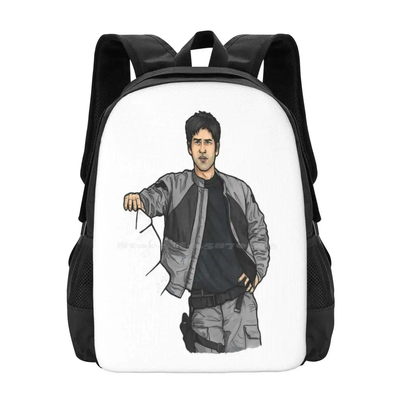 

John Sheppard New Arrivals Unisex Bags Student Bag Backpack John Sheppard Joe Flanigan Stargate Atlantis Spacecapart