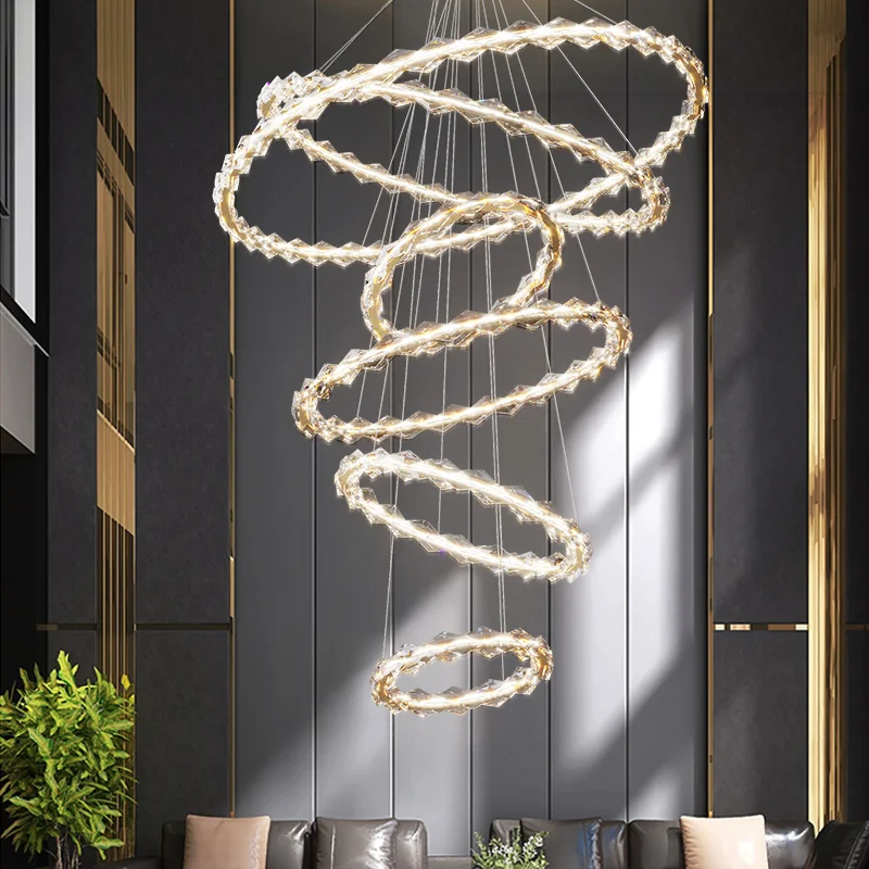 Postmodern Light Luxury Crystal Living Room Large Chandelier Villa Duplex Building High-end Art Circular Dining Room Bedroom Lam
Postmodern Light Luxury Crystal Living Room Large Chandelier Villa Duplex Building High-end Art Circular Dining Room Bedroom Lam