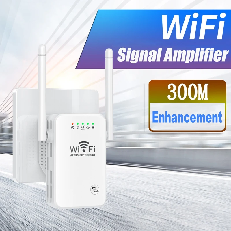 

Wifi Repeater Wireless Wifi Extender 300Mbps Network Expansion Booster Wifi Signal Amplifier Repeater US Plug