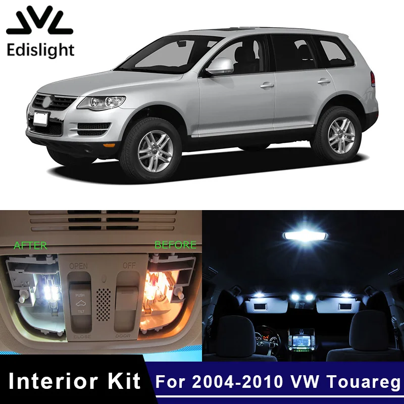

16Pcs Canbus LED Lamp Car Bulbs Interior Package Kit for 2004-2010 VW Volkswagen Touareg Map Dome Door Plate Light
