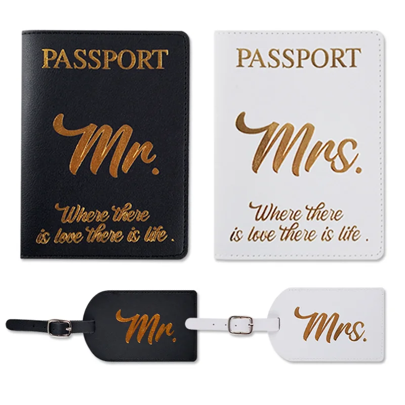 New PU Leather Mrs. Luggage Tag Gilded Printing Stamping Wedding Gift Men Women ID Bag Passport Cover Case Name Customization
New PU Leather Mrs. Luggage Tag Gilded Printing Stamping Wedding Gift Men Women ID Bag Passport Cover Case Name Customization