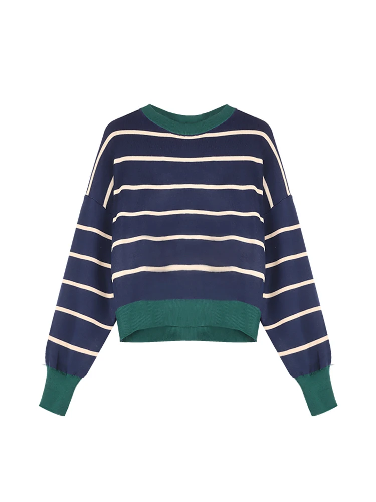 2022 Autumn Winter Women Vintage Striped Patchwork Knitwear Crew-neck Baggy Long Sleeve Lady Knit Sweater Contrast Color Chic
2022 Autumn Winter Women Vintage Striped Patchwork Knitwear Crew-neck Baggy Long Sleeve Lady Knit Sweater Contrast Color Chic