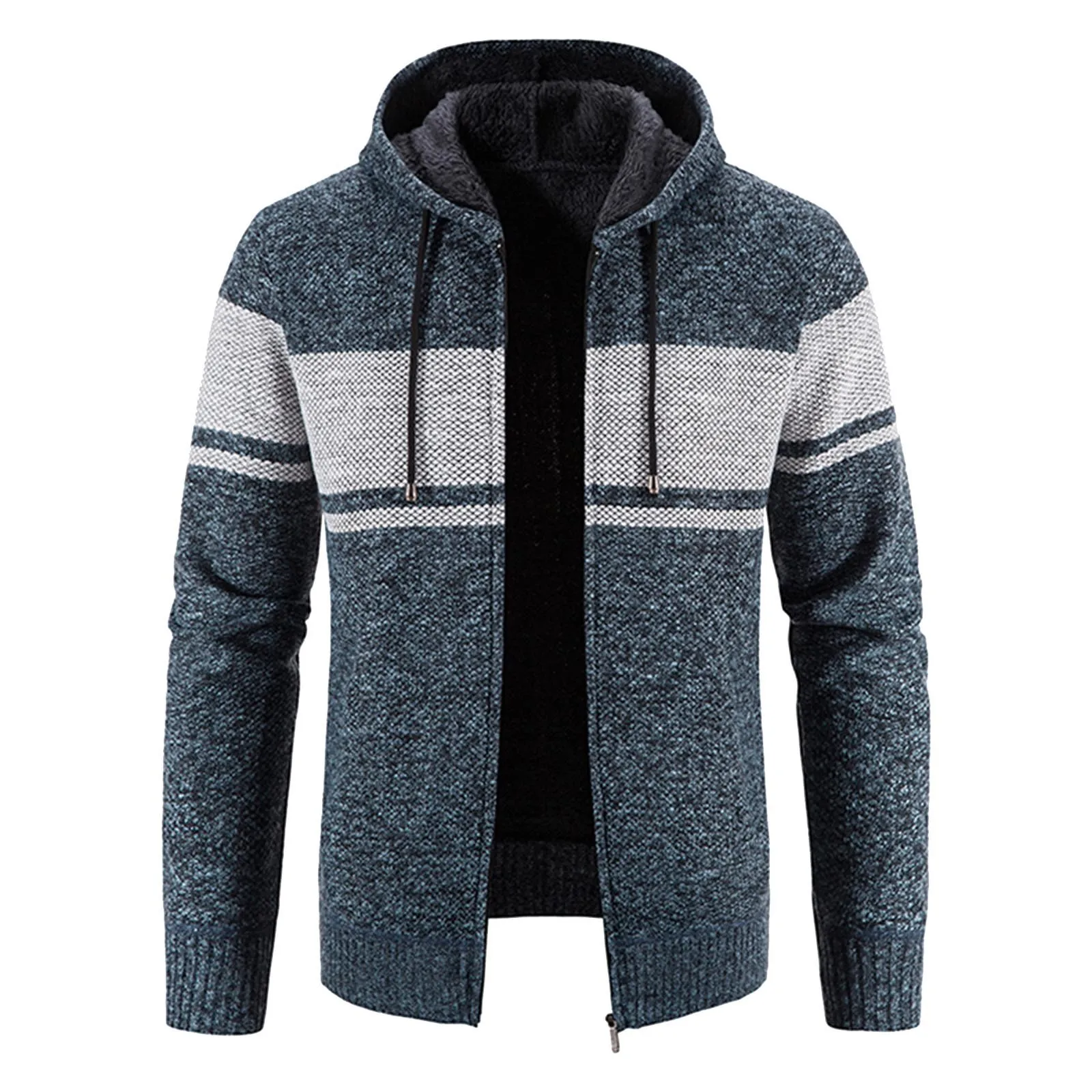 Mens Autumn And Winter Color Matching Hooded Zipper Warm Cardigan Knitted Coat Long Jackets for Men Winter
Mens Autumn And Winter Color Matching Hooded Zipper Warm Cardigan Knitted Coat Long Jackets for Men Winter