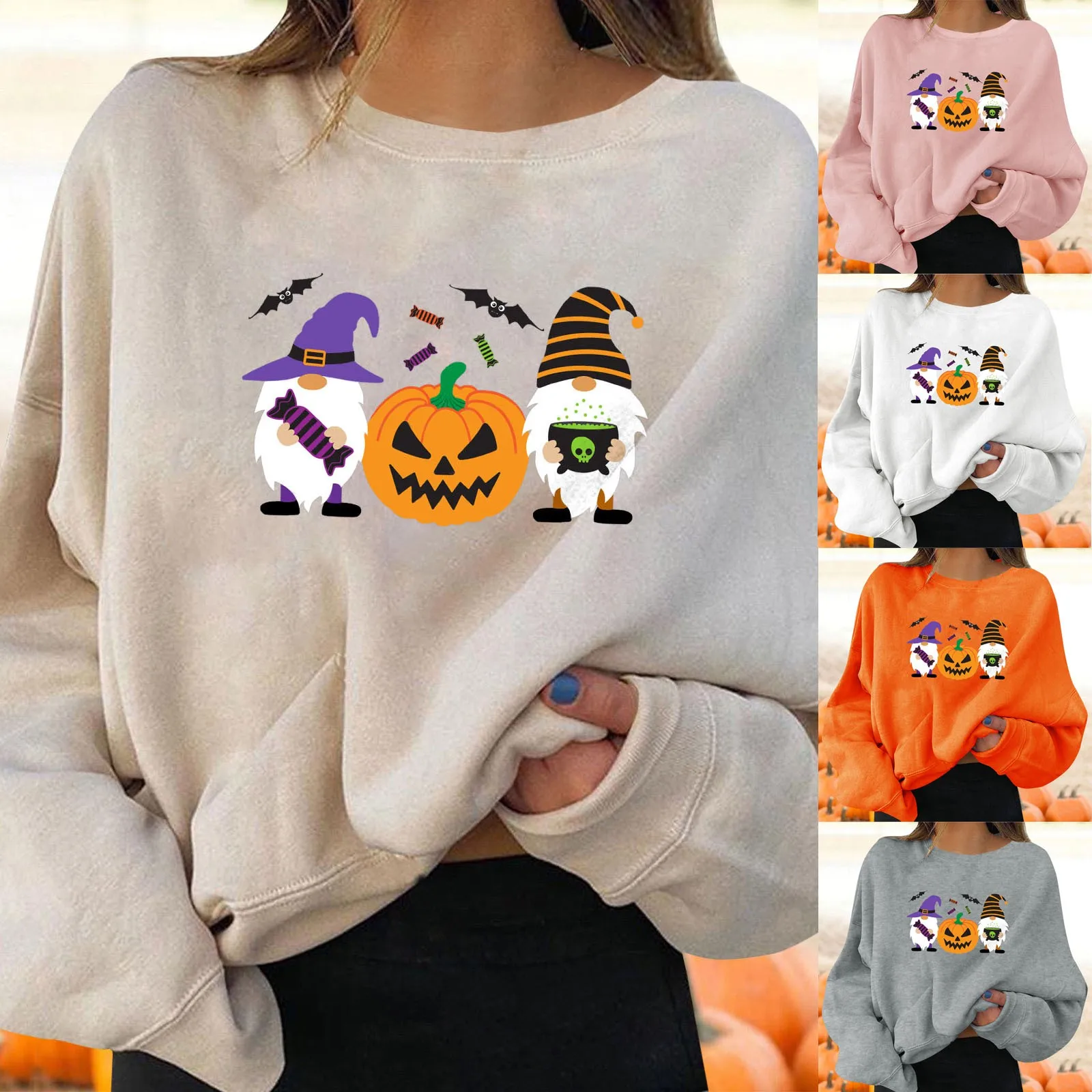 Women's Halloween Pullovers Fun Graphic Print Round Neck Long Sleeve Sweatshirt Tops Ladies Hoodies Long Sweatshirt Jacket
Women's Halloween Pullovers Fun Graphic Print Round Neck Long Sleeve Sweatshirt Tops Ladies Hoodies Long Sweatshirt Jacket
