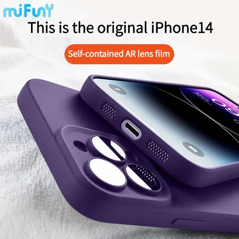 MIFUNY Phone Cover Applicable To 14pro Mobile Phone Case Liquid Silicone iPhone 13promax with Lens Film 12Max Dustproof Screen 
MIFUNY Phone Cover Applicable To 14pro Mobile Phone Case Liquid Silicone iPhone 13promax with Lens Film 12Max Dustproof Screen