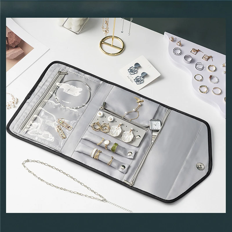 Новая косметичка, Складная портативная сумка для хранения ювелирных изделий
Новая косметичка, Складная портативная сумка для хранения ювелирных изделий