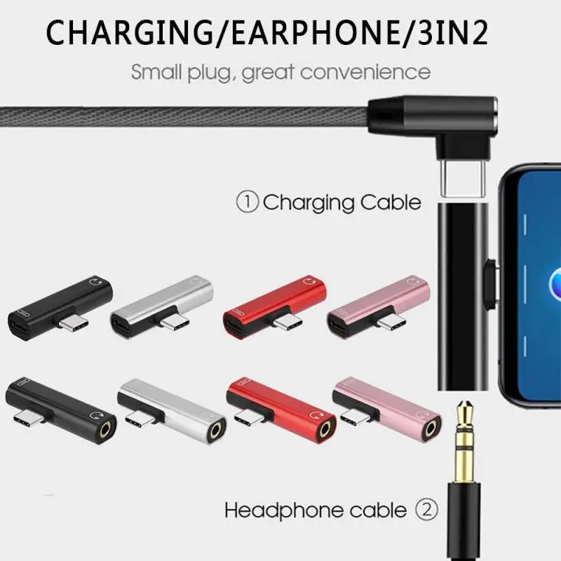 2/4/6PCS Converter Adapter Type C Otg Adapter 3.5mm Socket Type-c To 3.5mm Jack Converter Jack Earphone Charging Cable 2 In 1
2/4/6PCS Converter Adapter Type C Otg Adapter 3.5mm Socket Type-c To 3.5mm Jack Converter Jack Earphone Charging Cable 2 In 1