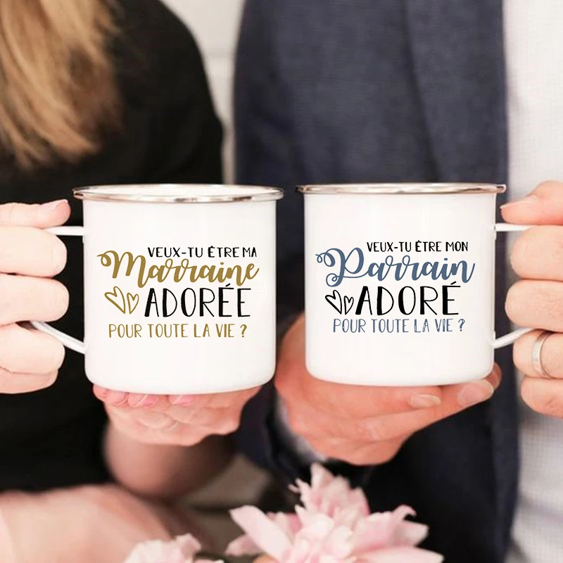 Would You Be My Godmother & Godfather Enamel Mug Cup Drink Milk Coffee Cups Marraine Parrain Request Retro Mugs Best Idea Gifts
Would You Be My Godmother & Godfather Enamel Mug Cup Drink Milk Coffee Cups Marraine Parrain Request Retro Mugs Best Idea Gifts