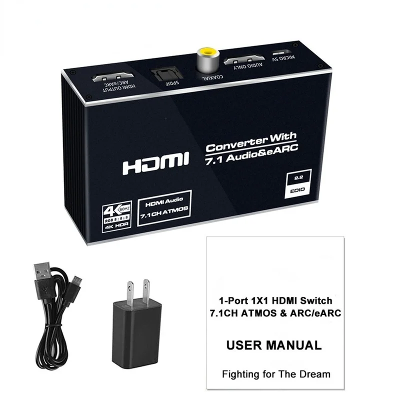 Лучший EARC HDMI-совместимый 2,0 аудио экстрактор 4K 60 Гц RGB8:8:8 HDR сплиттер аудио преобразователь 4K HDMI в оптический TOSLINK SPDIF 7,1
Лучший EARC HDMI-совместимый 2,0 аудио экстрактор 4K 60 Гц RGB8:8:8 HDR сплиттер аудио преобразователь 4K HDMI в оптический TOSLINK SPDIF 7,1