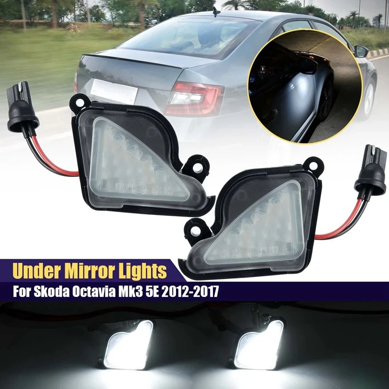 Pair 13.5V LED Under Side Mirror Light Signal Lamp for Skoda Octavia Mk3 5E 2012-2017 with White Light
Pair 13.5V LED Under Side Mirror Light Signal Lamp for Skoda Octavia Mk3 5E 2012-2017 with White Light