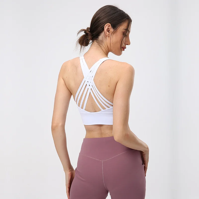 Solid Color Sexy Ladies Bra Yoga Vest Wide Straps Cross Beauty Back Plus Size Corsets With Chest Pads Push Ups Gym Sports Tops
Solid Color Sexy Ladies Bra Yoga Vest Wide Straps Cross Beauty Back Plus Size Corsets With Chest Pads Push Ups Gym Sports Tops