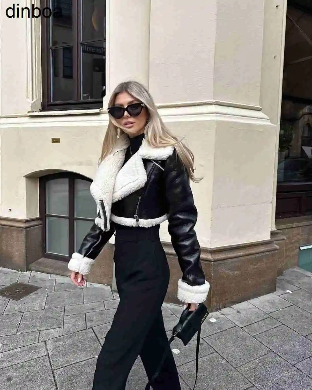 Dinboa-2022fashion Double Sided Short Jacket Women Lapel Lambswool Coat Autumn Winter Vintage Female Fleece Warm Thick Chic Tops
Dinboa-2022fashion Double Sided Short Jacket Women Lapel Lambswool Coat Autumn Winter Vintage Female Fleece Warm Thick Chic Tops