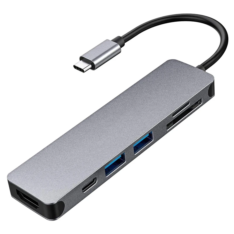 Док-станция 6-в-1 с портом USB Type-C, 2 порта USB, кардридер SD/Microsd/TF, адаптер USB C для ноутбука
Док-станция 6-в-1 с портом USB Type-C, 2 порта USB, кардридер SD/Microsd/TF, адаптер USB C для ноутбука