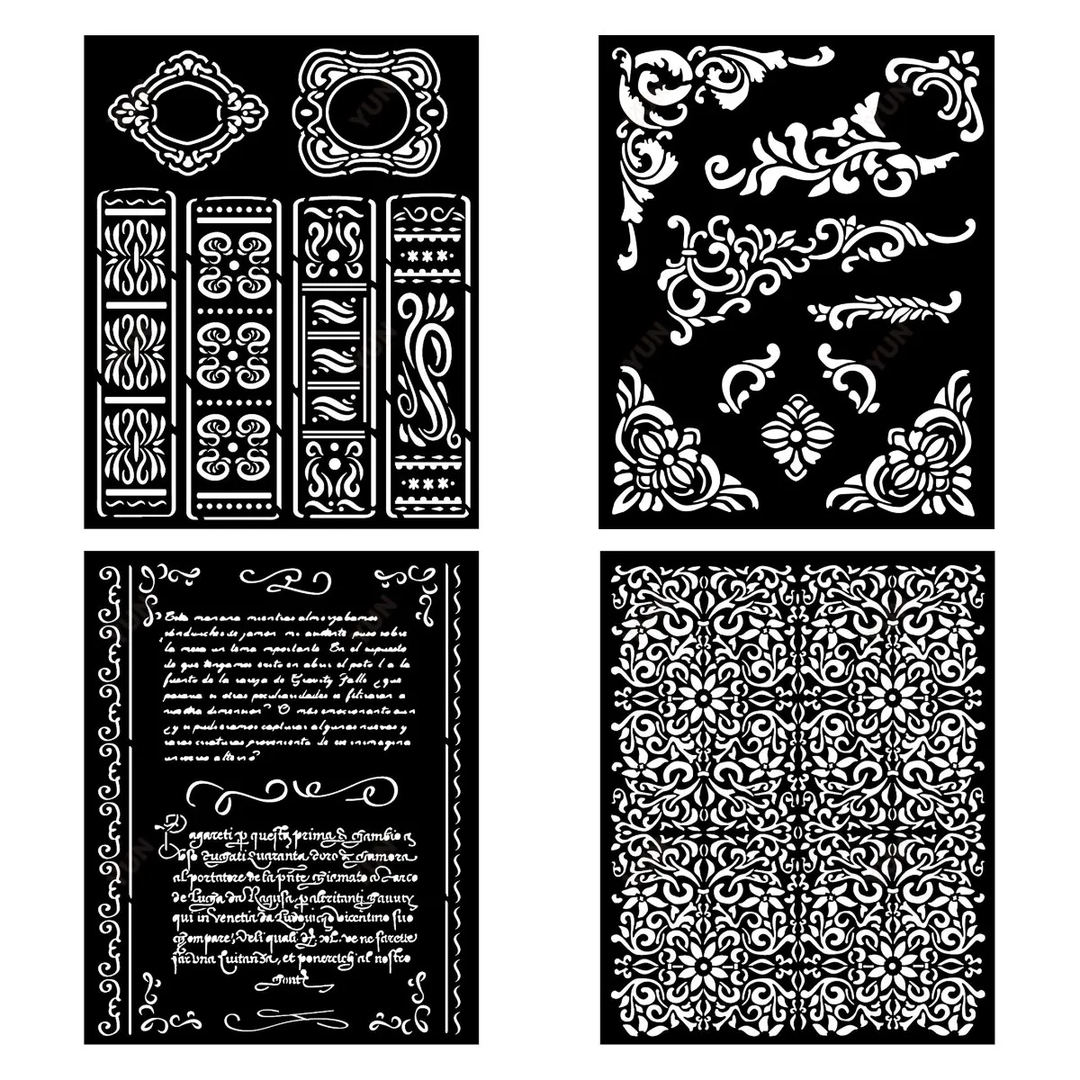 

New Textured Book Layered Template Reusable Craft Templates for Scrapbooking Embossing Dies, DIY Paper Card Album Work