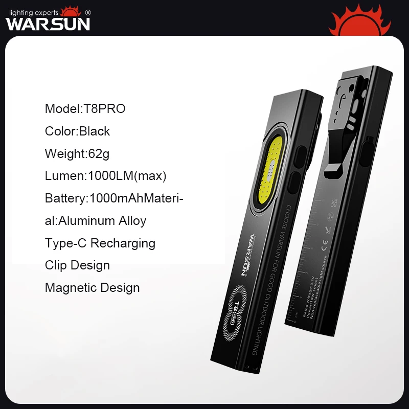 Фонарь WARSUN T8PRO 1000 Лм
Фонарь WARSUN T8PRO 1000 Лм