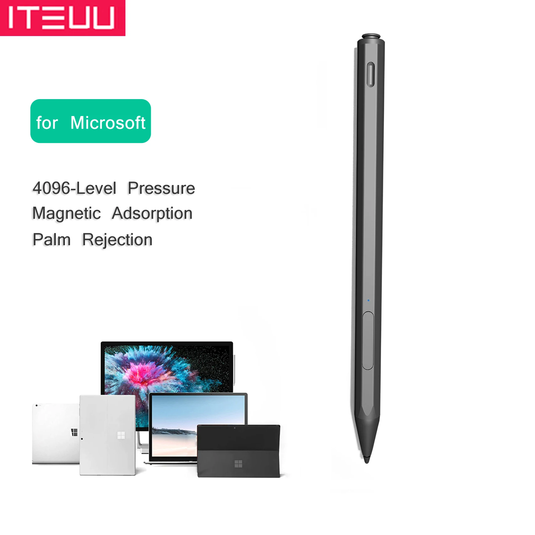 

Стилус активный для планшета Surface Pro 7/6/5/4/3, ручка-карандаш для Microsoft Touch, отклонение ладони, уровень наклона 4096