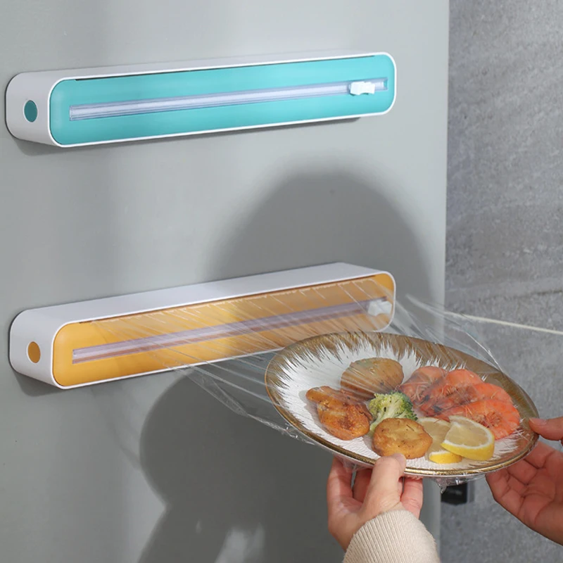 2 in 1 Magnetic Plastic Cling Wrap Dispenser Box Cutting Box Foil Slider Cutter Cling Wrap Storage Kitchen Accessories
2 in 1 Magnetic Plastic Cling Wrap Dispenser Box Cutting Box Foil Slider Cutter Cling Wrap Storage Kitchen Accessories