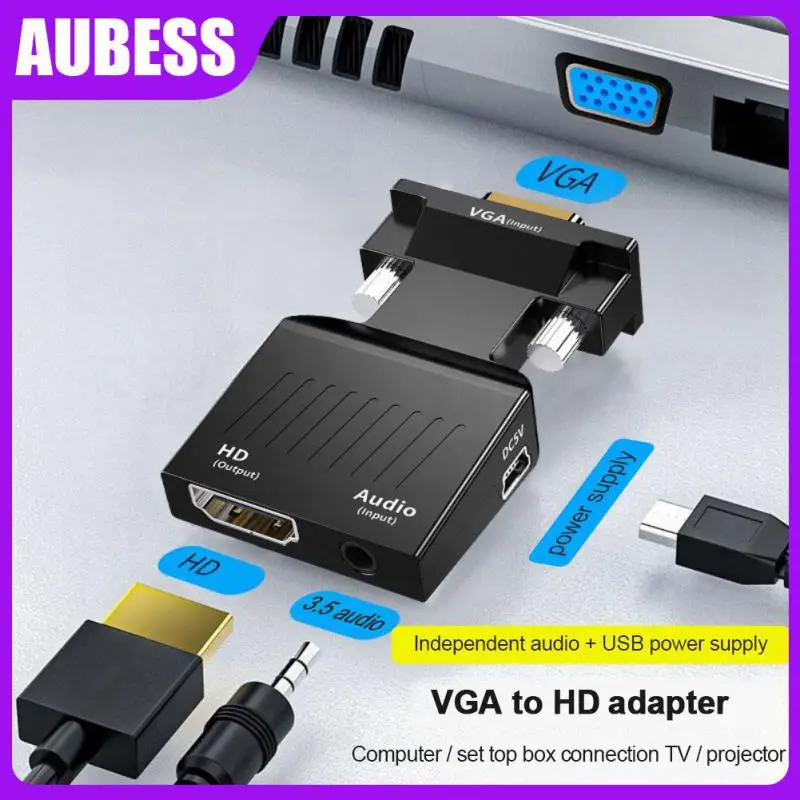 Ultra-small -compatible Female To Vga Male Converter Portable Vga To Hd Adapter 1080p With Audio
Ultra-small -compatible Female To Vga Male Converter Portable Vga To Hd Adapter 1080p With Audio
