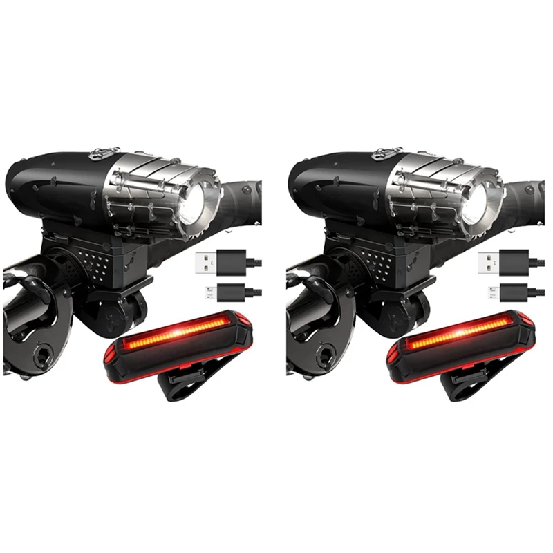 2X Bike Lights For Night Riding,Bicycle Lights Front And Rear With Micro-USB Charging.Easy To Install For Men
2X Bike Lights For Night Riding,Bicycle Lights Front And Rear With Micro-USB Charging.Easy To Install For Men