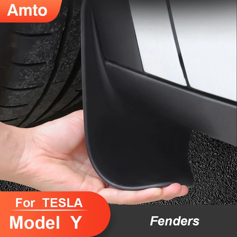 Amto For Tesla Model 3 Model Y 2020-2023 Rear Wheel Mud Flaps Car Modification Accessories Splash Guards Mud Fenders Kit 
Amto For Tesla Model 3 Model Y 2020-2023 Rear Wheel Mud Flaps Car Modification Accessories Splash Guards Mud Fenders Kit