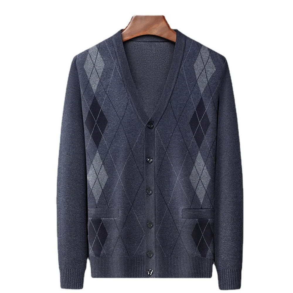 ERIDANUS New Men's Warm Cardigan Autumn Winter Yarn-dyed Jacquard Sweater Coat for Men Single-breasted Real Pocket Male MWK066
ERIDANUS New Men's Warm Cardigan Autumn Winter Yarn-dyed Jacquard Sweater Coat for Men Single-breasted Real Pocket Male MWK066