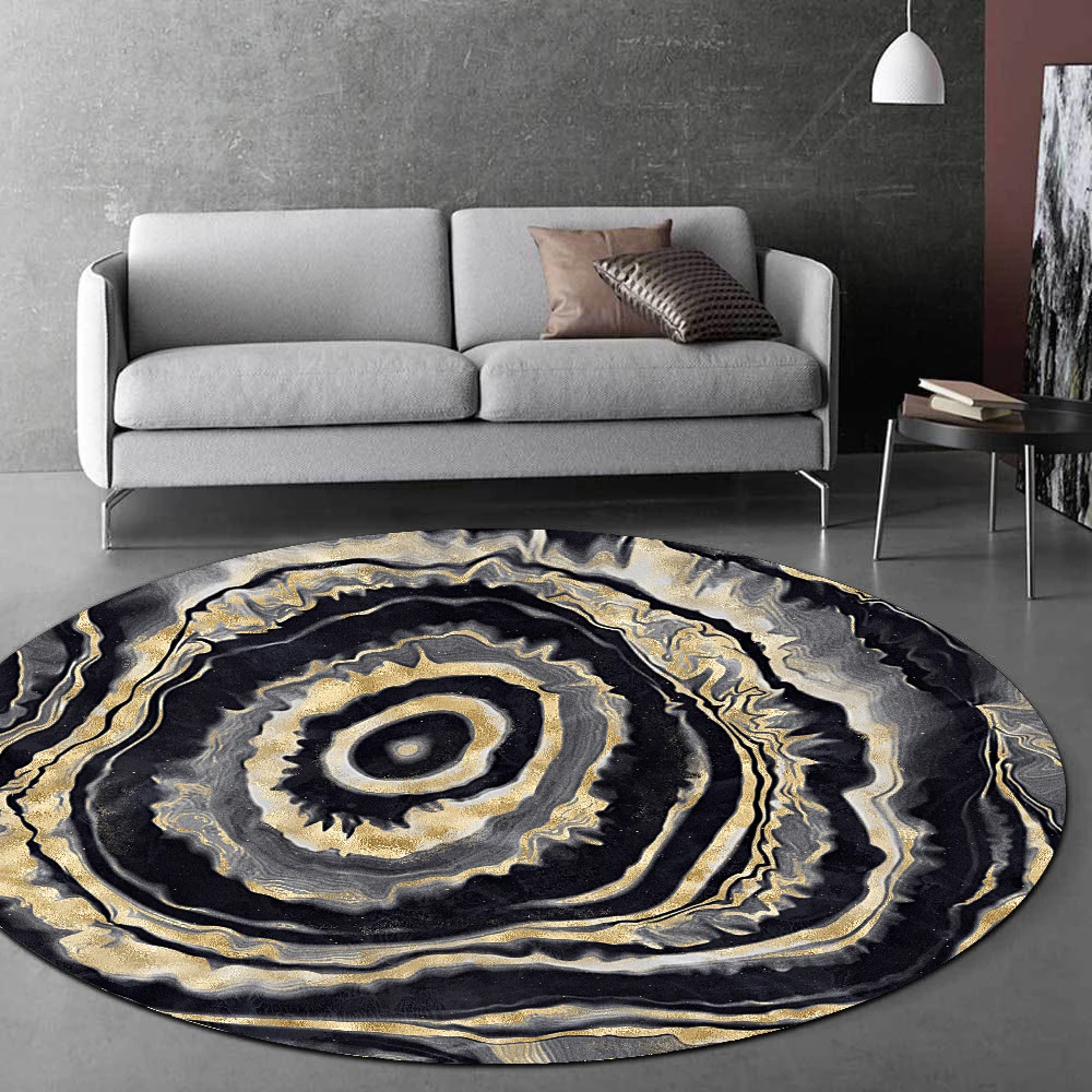 3D Gold Black Marble Round Living Room Carpet Modern Abstract Area Rug Bathroom Bedroom Bedside Anti Slip Chair Floor Mat Tapis
3D Gold Black Marble Round Living Room Carpet Modern Abstract Area Rug Bathroom Bedroom Bedside Anti Slip Chair Floor Mat Tapis