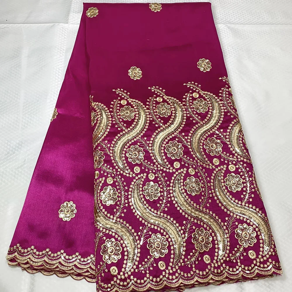 Ulifelace Skin Cotton Indian George Silk Cotton Gold Sequins Embroidered George Wrapper Material for Wedding Blouse G1015
Ulifelace Skin Cotton Indian George Silk Cotton Gold Sequins Embroidered George Wrapper Material for Wedding Blouse G1015