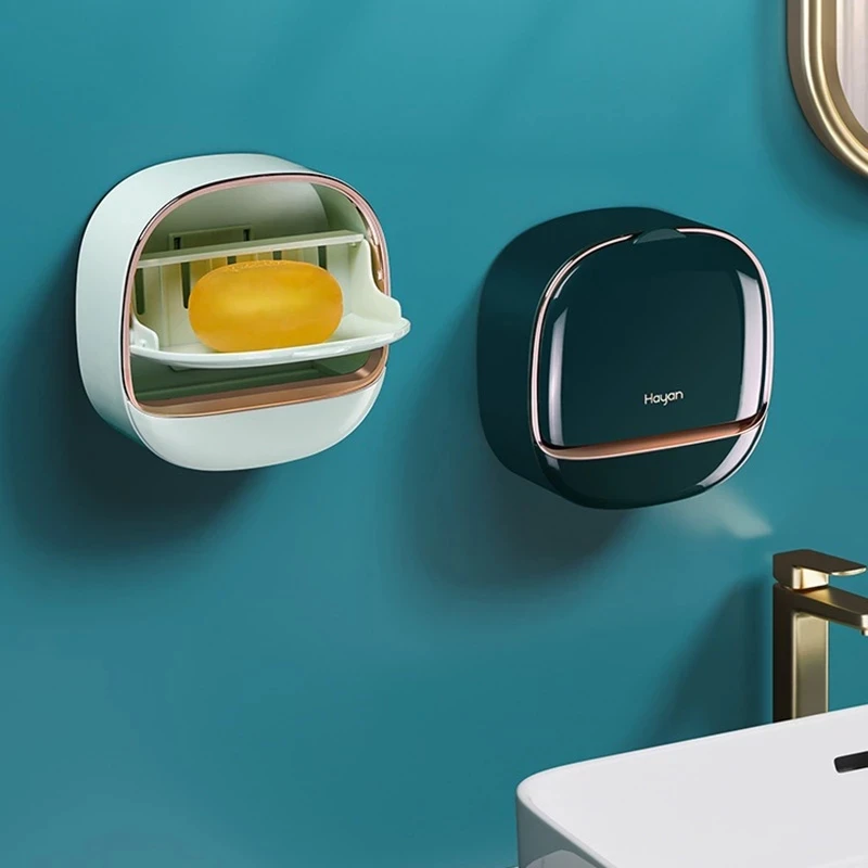 Portable Wall Mounted Soap Box With Lid Soap Draining Rack Detachable Disk Bathroom Soap Holder home Bathroom Accessories
Portable Wall Mounted Soap Box With Lid Soap Draining Rack Detachable Disk Bathroom Soap Holder home Bathroom Accessories