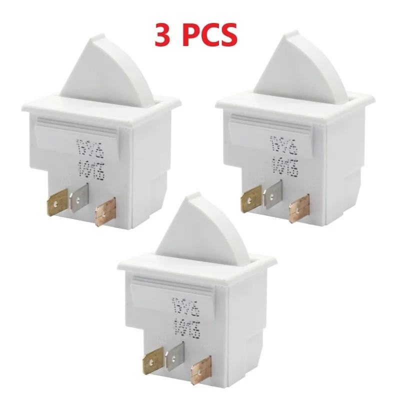 3sets White Replacement Fridge Part Kitchen AC 5A 250V Refrigerator parts Refrigerator Door Lamp Light Switch 
3sets White Replacement Fridge Part Kitchen AC 5A 250V Refrigerator parts Refrigerator Door Lamp Light Switch