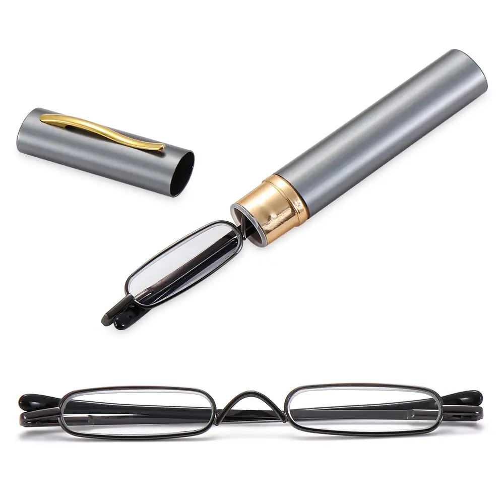 Elegant Reading Glasses Metal Frame Ultra-thin Men Women Reading Glasses Portable Mini Reading Presbyopia Eyeglasses with Box
Elegant Reading Glasses Metal Frame Ultra-thin Men Women Reading Glasses Portable Mini Reading Presbyopia Eyeglasses with Box