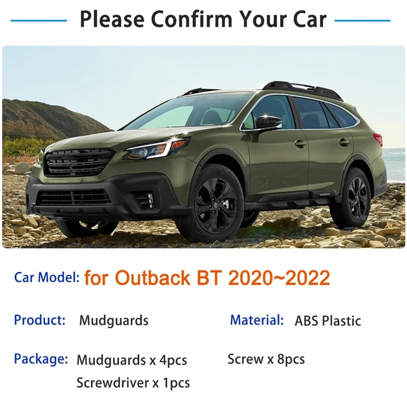 Брызговики для Subaru Outback, BT, 2020-2022 грязеотталкивающие щитки, брызговики
Брызговики для Subaru Outback, BT, 2020-2022 грязеотталкивающие щитки, брызговики