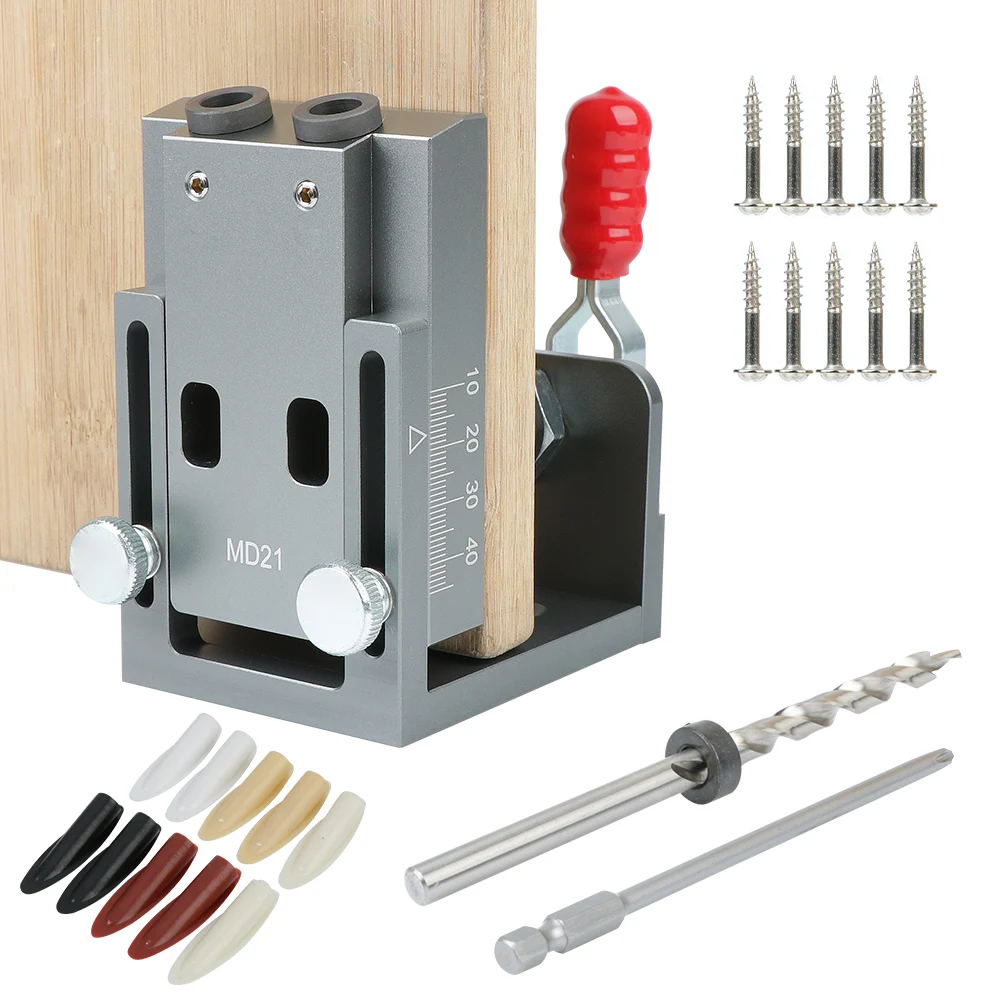 Push-pull Clamp Locator 15 Degrees Pocket Hole Jig Kit With Drill Bit Set DIY Carpentry Tools Set Hole Puncher
Push-pull Clamp Locator 15 Degrees Pocket Hole Jig Kit With Drill Bit Set DIY Carpentry Tools Set Hole Puncher