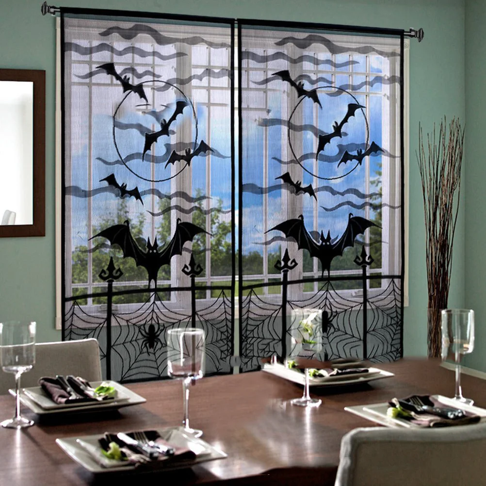 Curtain Windowcurtains Door Bats Lace Spider Web Decorations Black Decor Gothic Backdrop Mansion Hauntedtassel Panels Spooky
Curtain Windowcurtains Door Bats Lace Spider Web Decorations Black Decor Gothic Backdrop Mansion Hauntedtassel Panels Spooky