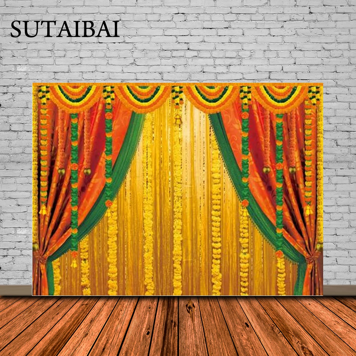 India Traditional Backdrop for Puja Pooja Ganpati Mehndi Decorations Festival Wedding Party Supplies Marigold Garlands Props
India Traditional Backdrop for Puja Pooja Ganpati Mehndi Decorations Festival Wedding Party Supplies Marigold Garlands Props