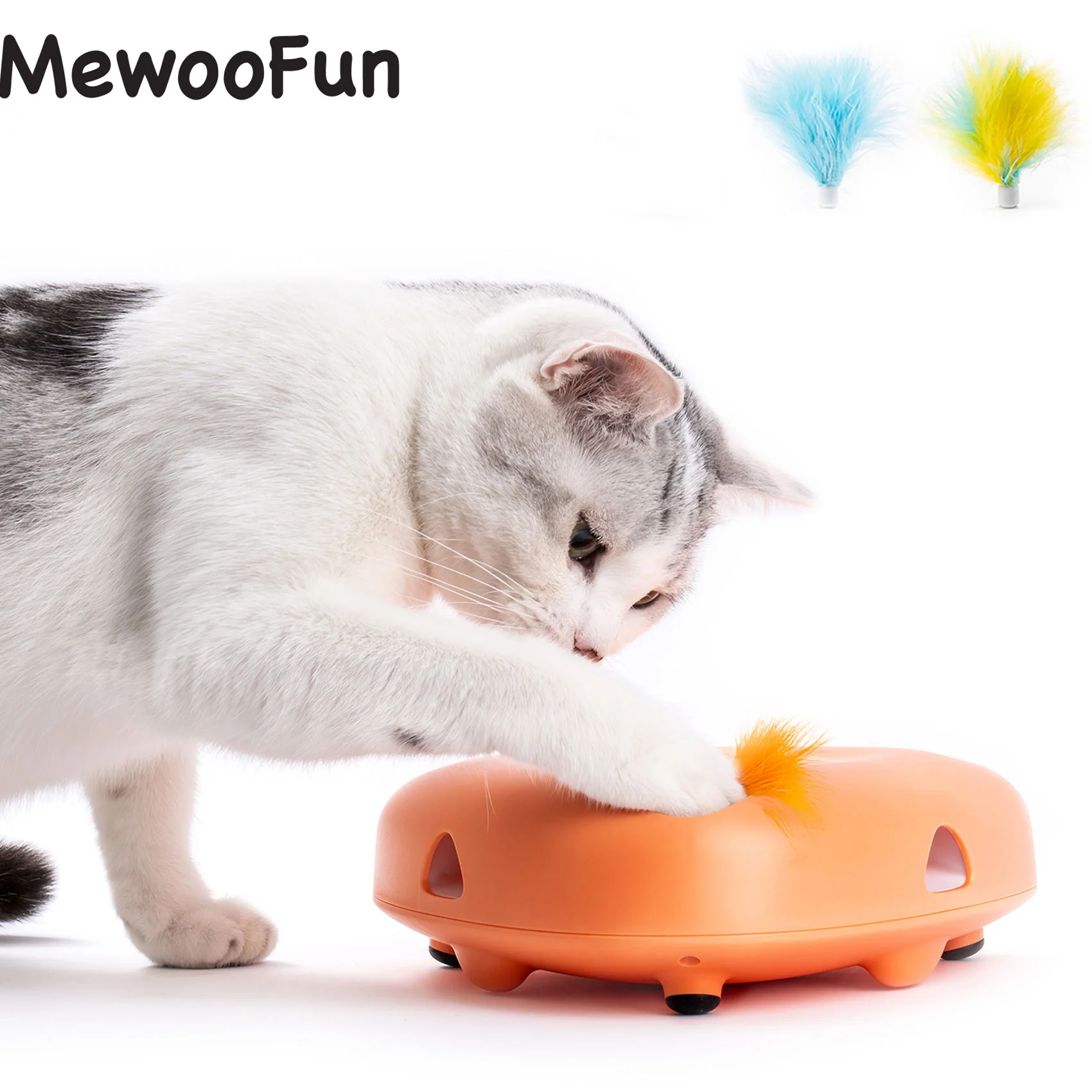 MEWOOFUN Interactive Cat Toys for Indoor 6 Replacement Feathers Automatic Electronic Kitten Toy 2 Modes Rotating Cat Funny Toy
MEWOOFUN Interactive Cat Toys for Indoor 6 Replacement Feathers Automatic Electronic Kitten Toy 2 Modes Rotating Cat Funny Toy