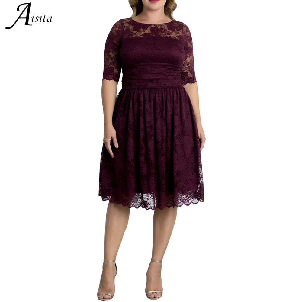 Plus Size A-line Mother of the Bride Dresses Elegant Lace Appliques O Neck Wedding Guest Gowns robe de soirée femme
Plus Size A-line Mother of the Bride Dresses Elegant Lace Appliques O Neck Wedding Guest Gowns robe de soirée femme
