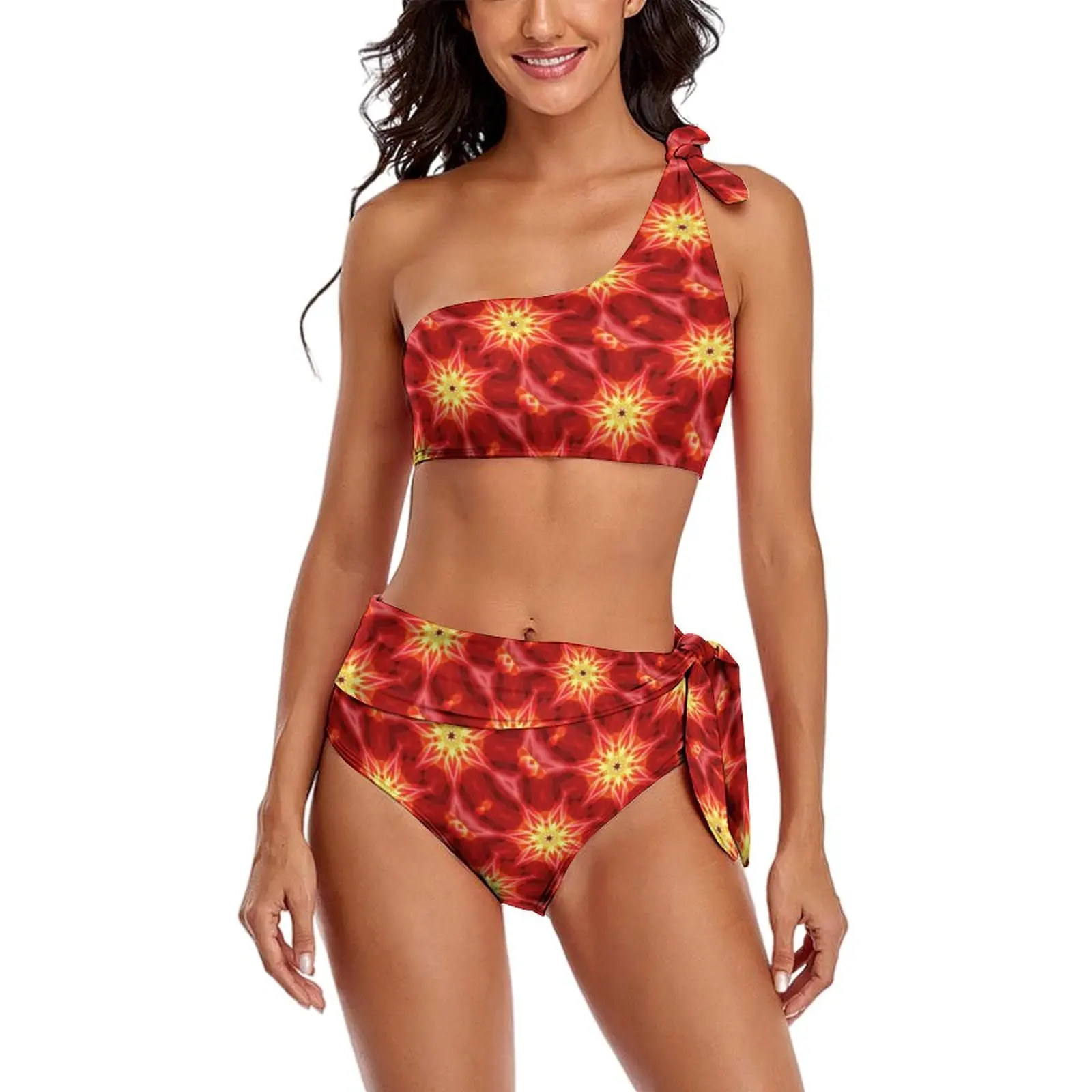 Sexy Sun Print Bikini Swimsuit Abstract Yellow Red Pattern Stylish Swimwear One Shoulder Bikinis Set Feminine Bikinis Beachwear
Sexy Sun Print Bikini Swimsuit Abstract Yellow Red Pattern Stylish Swimwear One Shoulder Bikinis Set Feminine Bikinis Beachwear