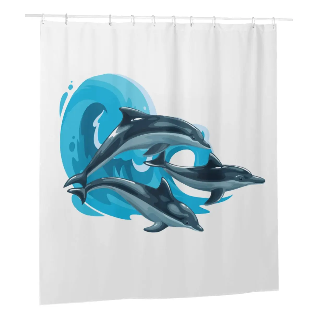 Dolphin Jump Cartoon Shower Curtains Bathroom Polyester Waterproof Washable Bath Curtain Sea Waves Surface Gift Curtains
Dolphin Jump Cartoon Shower Curtains Bathroom Polyester Waterproof Washable Bath Curtain Sea Waves Surface Gift Curtains