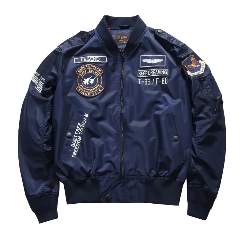 Spring Autumn Bomber Jacket Men Air Force MA 1 Tank Embroidery Military Baseball Jackets Hip Hop Large Size Motorcycle Coat Male
Spring Autumn Bomber Jacket Men Air Force MA 1 Tank Embroidery Military Baseball Jackets Hip Hop Large Size Motorcycle Coat Male