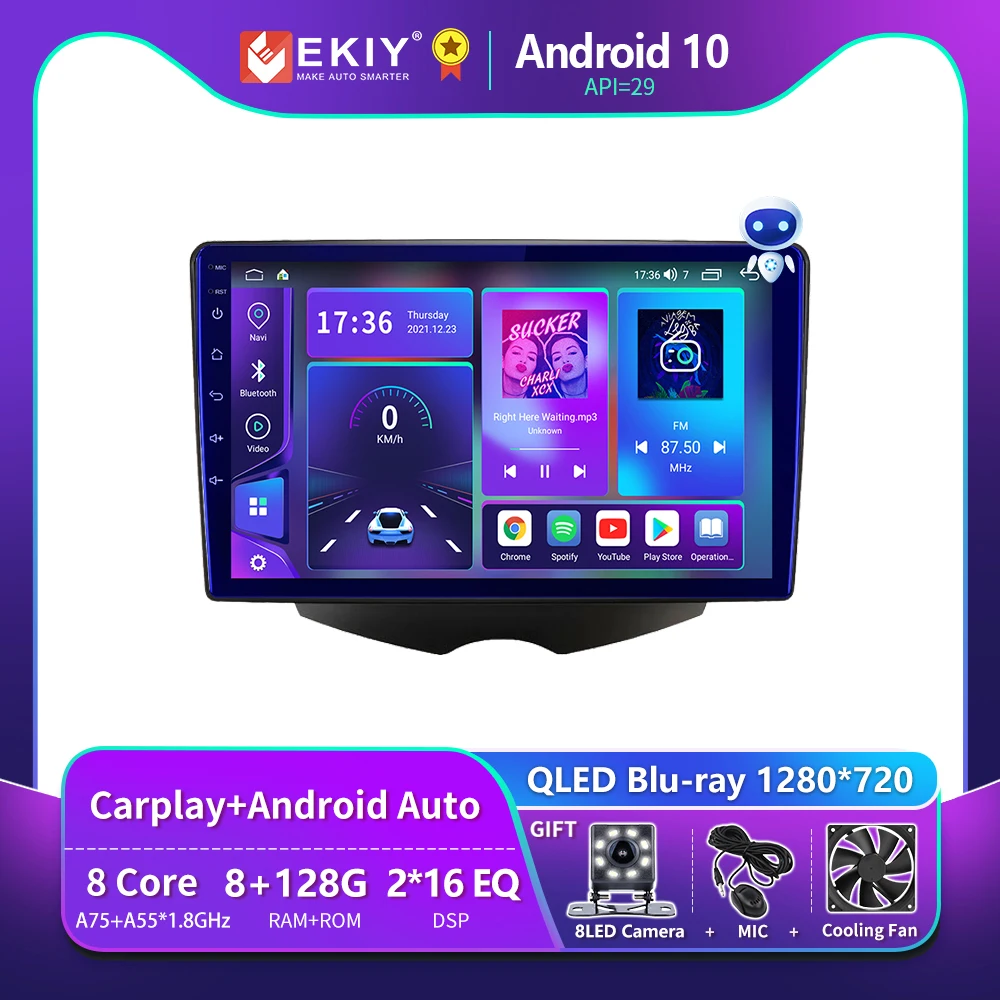 EKIY T900 8G 128G For Hyundai Veloster FS 2011 - 2017 Car Radio Multimedia Blu-ray QLED Screen Navigation GPS 2 Din DVD Player
EKIY T900 8G 128G For Hyundai Veloster FS 2011 - 2017 Car Radio Multimedia Blu-ray QLED Screen Navigation GPS 2 Din DVD Player