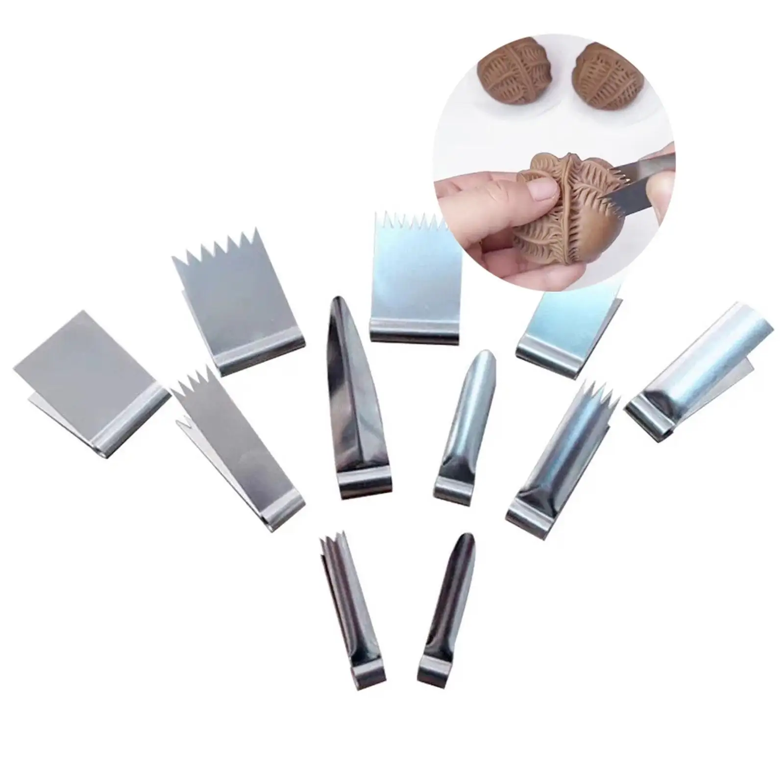 11 Pieces Peanut Walnut Nut Clip Model Making Supplies Lightweight Metal Durable Pottery Texture Clip for Fancy Buns Pastry
11 Pieces Peanut Walnut Nut Clip Model Making Supplies Lightweight Metal Durable Pottery Texture Clip for Fancy Buns Pastry