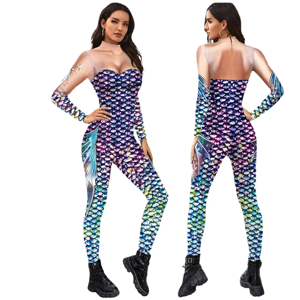 Cosplay Costumes Long Sleeve Scale Print Anime Clothes Movie Cosplay Bodysuit Jumpsuits & Rompers Halloween Costumes for Women
Cosplay Costumes Long Sleeve Scale Print Anime Clothes Movie Cosplay Bodysuit Jumpsuits & Rompers Halloween Costumes for Women