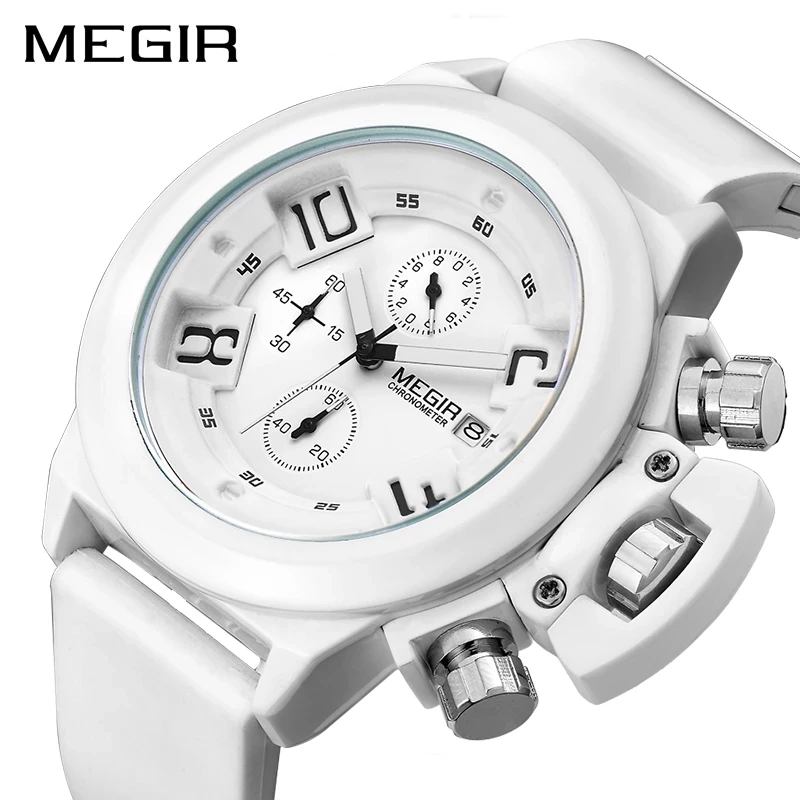 MEGIR Big Dial Fashion Men's Military Sports Watches Waterproof Silicone Strap Casual Quartz Wrist Watch Male Relogio Masculino
MEGIR Big Dial Fashion Men's Military Sports Watches Waterproof Silicone Strap Casual Quartz Wrist Watch Male Relogio Masculino