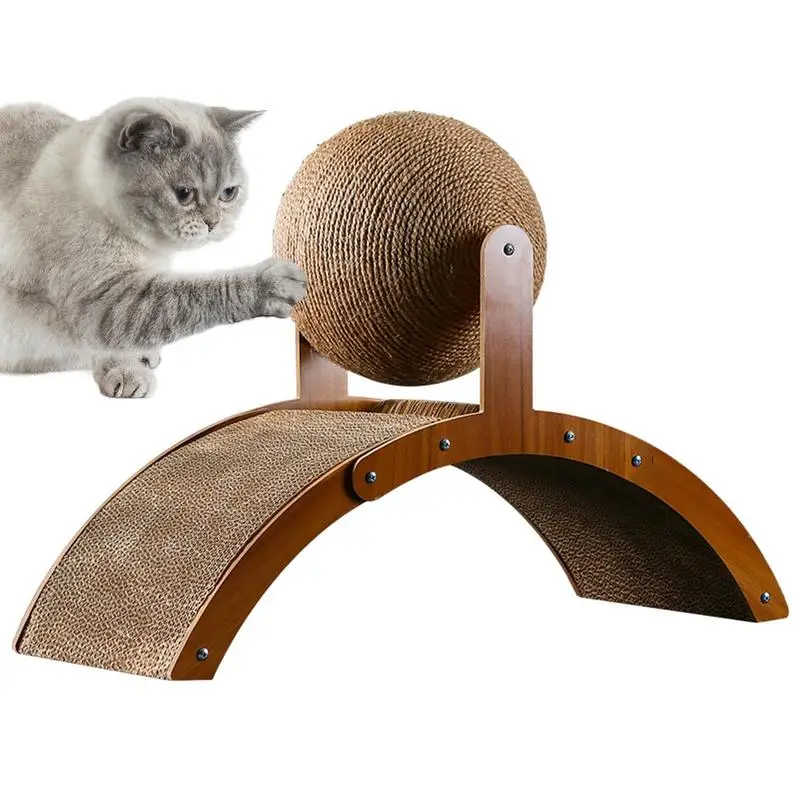 

Cat Scratcher Arch Vertical Cardboard Kitten Scratcher Natural Sisal Cat Scratch Mats Horizontal Cat Floor Scratching Pad Ru