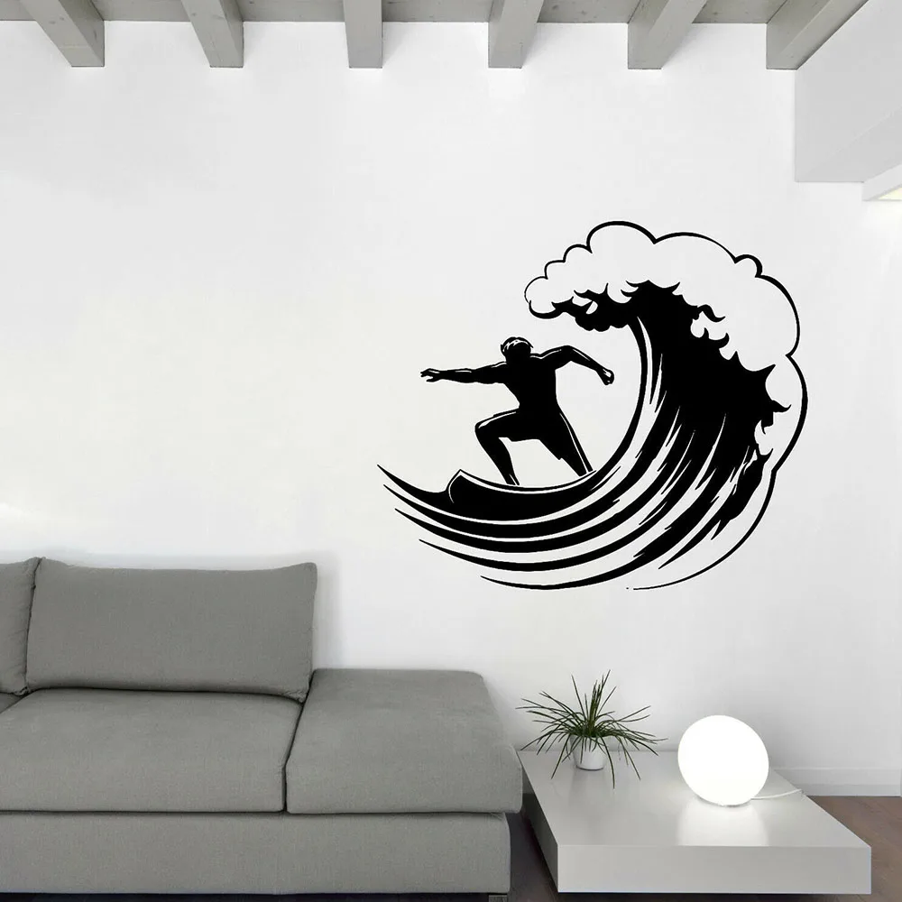 Surfing Extreme Sport Sticker Surfer on Wave Vinyl Wall Decal Surfing Surfer On Surfboard Beach Style Sticker Teen Room Decor
Surfing Extreme Sport Sticker Surfer on Wave Vinyl Wall Decal Surfing Surfer On Surfboard Beach Style Sticker Teen Room Decor