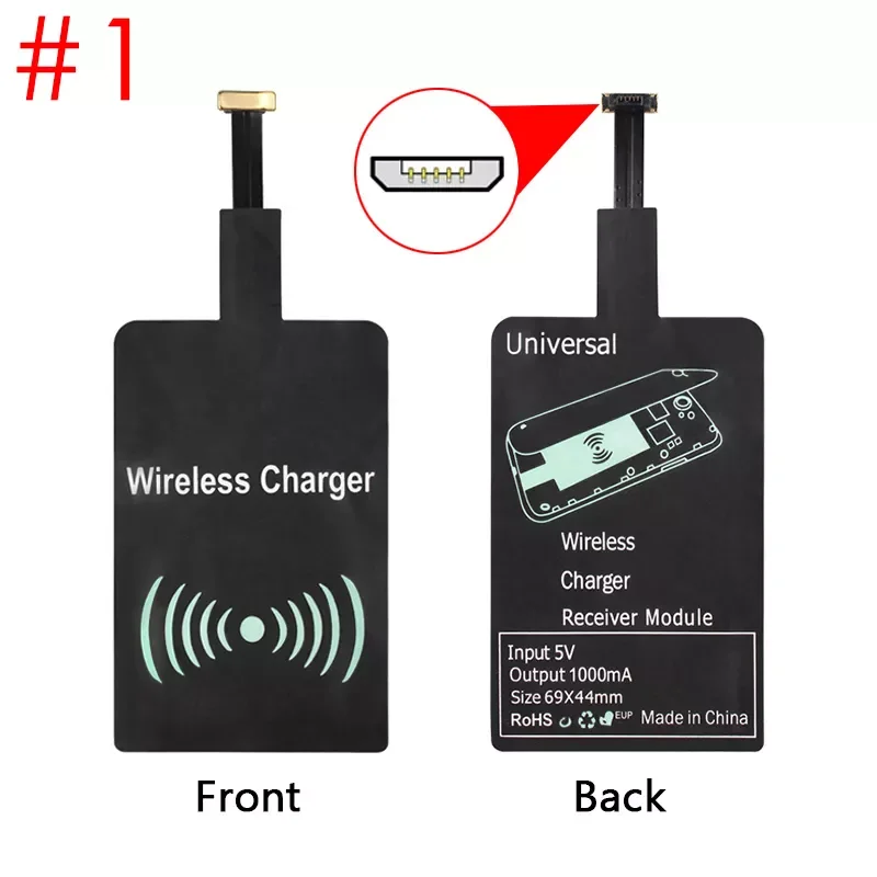 QI Wireless Charging Charger Receiver Module Pad for Micro-USB Universal Mobile Wireless Charger H-best
QI Wireless Charging Charger Receiver Module Pad for Micro-USB Universal Mobile Wireless Charger H-best