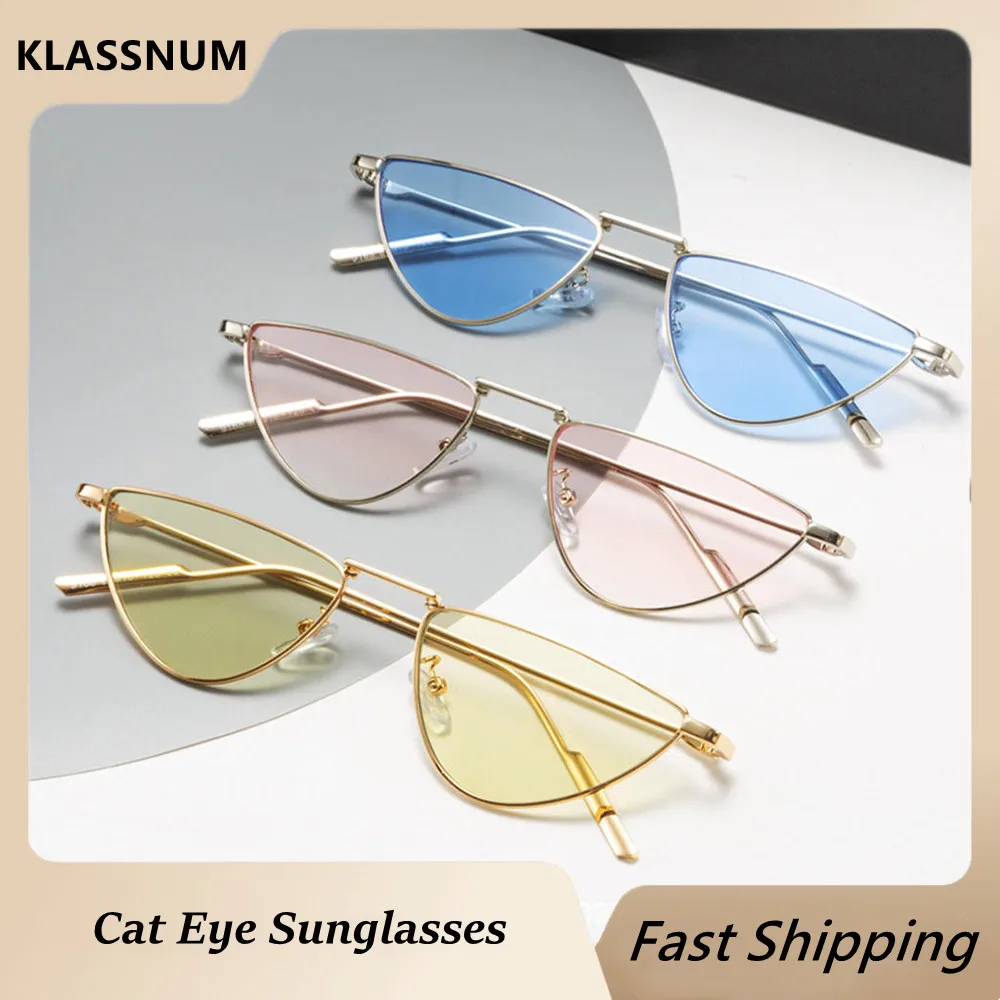 Cat Eye Sunglasses Luxury Brand Design Women Metal Triangle Sun glasses Fashion Lady Shades UV400 Eyewear oculos gafas de sol
Cat Eye Sunglasses Luxury Brand Design Women Metal Triangle Sun glasses Fashion Lady Shades UV400 Eyewear oculos gafas de sol