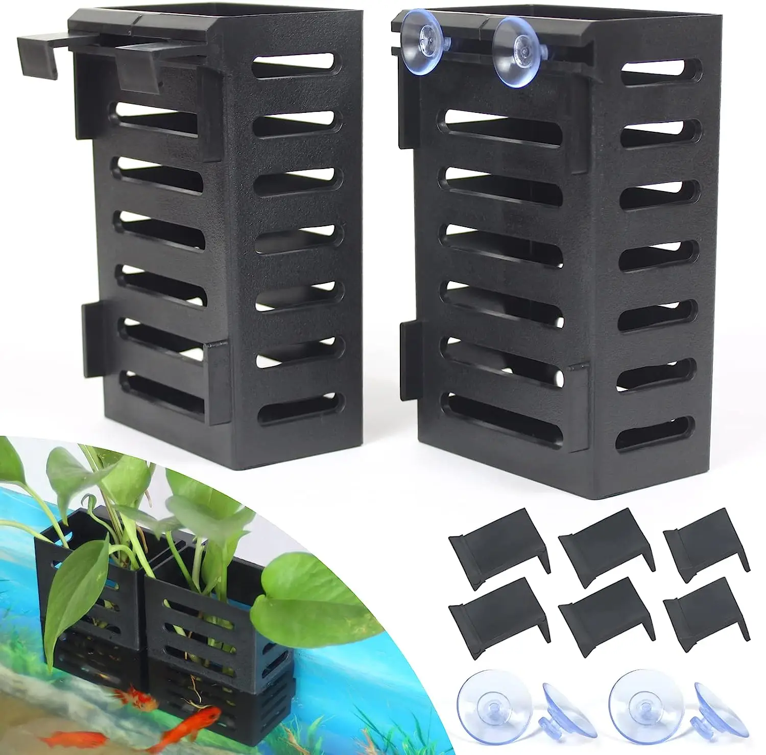 2PCS Aquarium Plant Holder Aquatic Planter for Classic Rimmed Tank Hangings Plant Pots for Rimless Tanks Aquascape Decorations
2PCS Aquarium Plant Holder Aquatic Planter for Classic Rimmed Tank Hangings Plant Pots for Rimless Tanks Aquascape Decorations