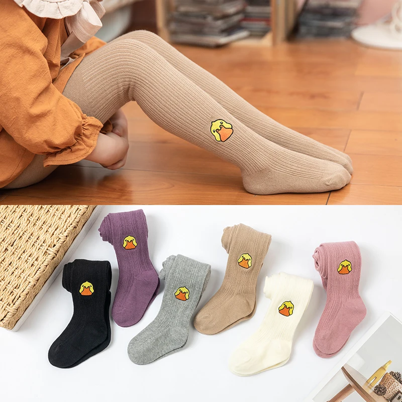 1-7 Yrs Spring Autumn Knitted Children Pantyhose Cute Embroidered Yellow Duck Girls Tights Stockings Soft Cotton Trousers Tights
1-7 Yrs Spring Autumn Knitted Children Pantyhose Cute Embroidered Yellow Duck Girls Tights Stockings Soft Cotton Trousers Tights