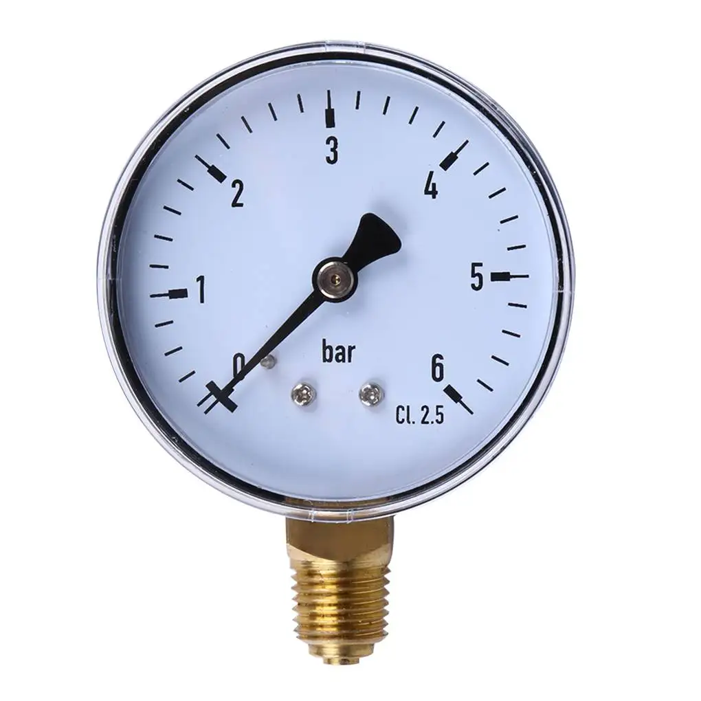 Metal 2.3 Inch Pressure Gauge 1/4 Inch NPT Thread Side Mount Manometer For Air Oil Water Gas Pressure Measuring Tool
Metal 2.3 Inch Pressure Gauge 1/4 Inch NPT Thread Side Mount Manometer For Air Oil Water Gas Pressure Measuring Tool